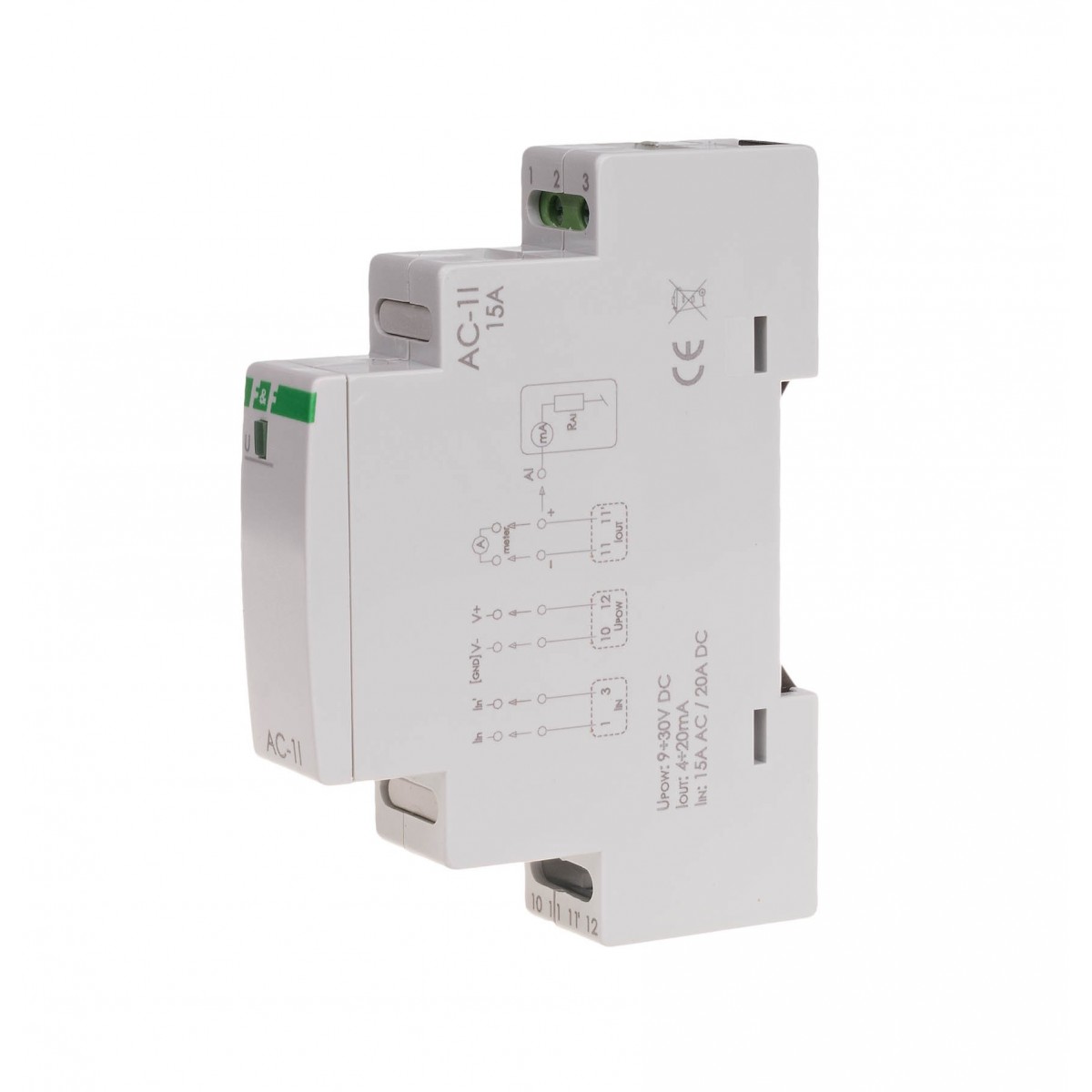 MAX-AC-1I-15A analogowy przetwornik natężenia prądu, jednofazowy F&F
