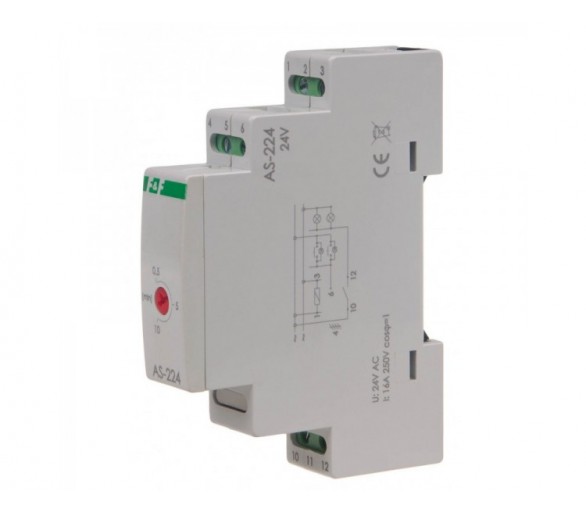 AS-224 automat schodowy - funkcja przeciwblokady montaż na szynie DIN 24V F&F