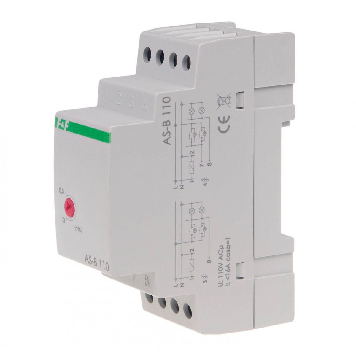 AS-B110 automat schodowy, montaż na szynie DIN 110V F&F