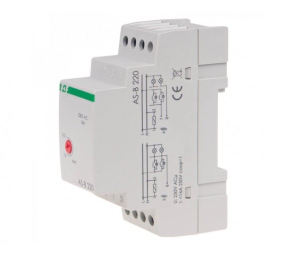 AS-B220 automat schodowy, montaż na szynie DIN 230V F&F