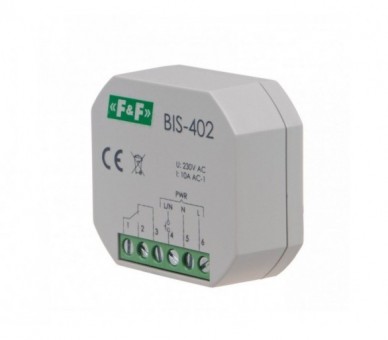 BIS-402 przekaźnik bistabilny do montażu podtynkowego F&F