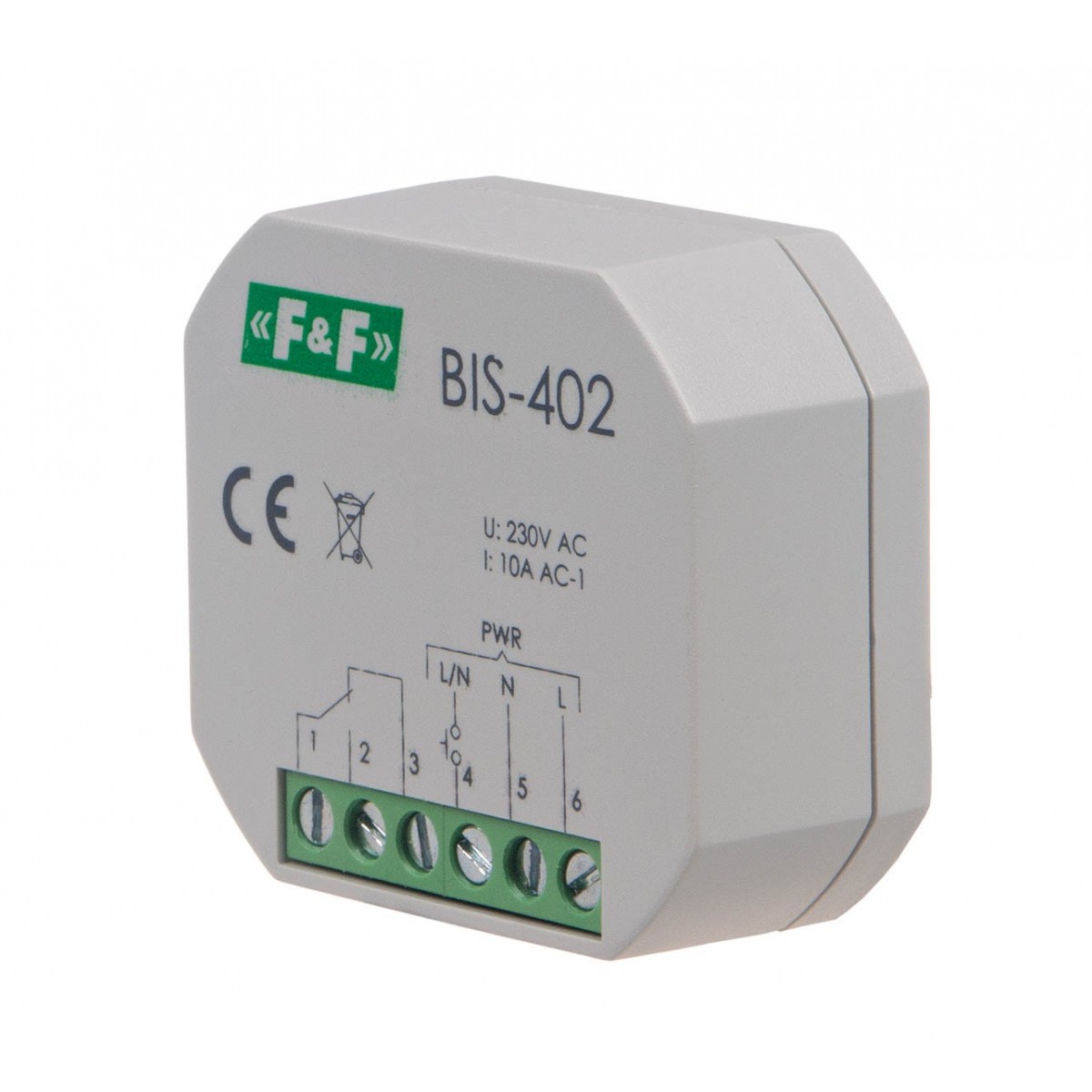 BIS-402 przekaźnik bistabilny do montażu podtynkowego F&F