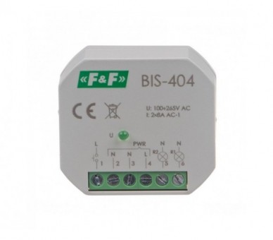 BIS-404 przekaźnik bistabilny sekwencyjny do montażu podtynkowego F&F