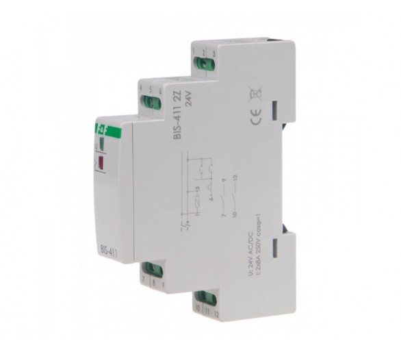 BIS-411-2Z-24V Przekaźnik bistabilny 9-30 V AC/DC 2Z BIS-411 2Z 24V, montaż na szynie DIN F&F