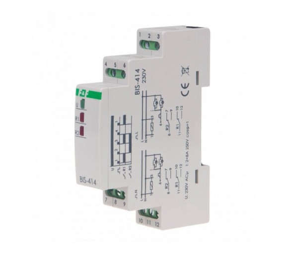 BIS-414 Przekaźnik bistabilny, sekwencyjny, na szynę DIN F&F