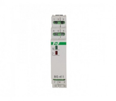 BIS-411-1R1Z-24V przekaźnik bistabilny 9-30 V AC/DC 1R+1Z, montaż na szynie DIN F&F