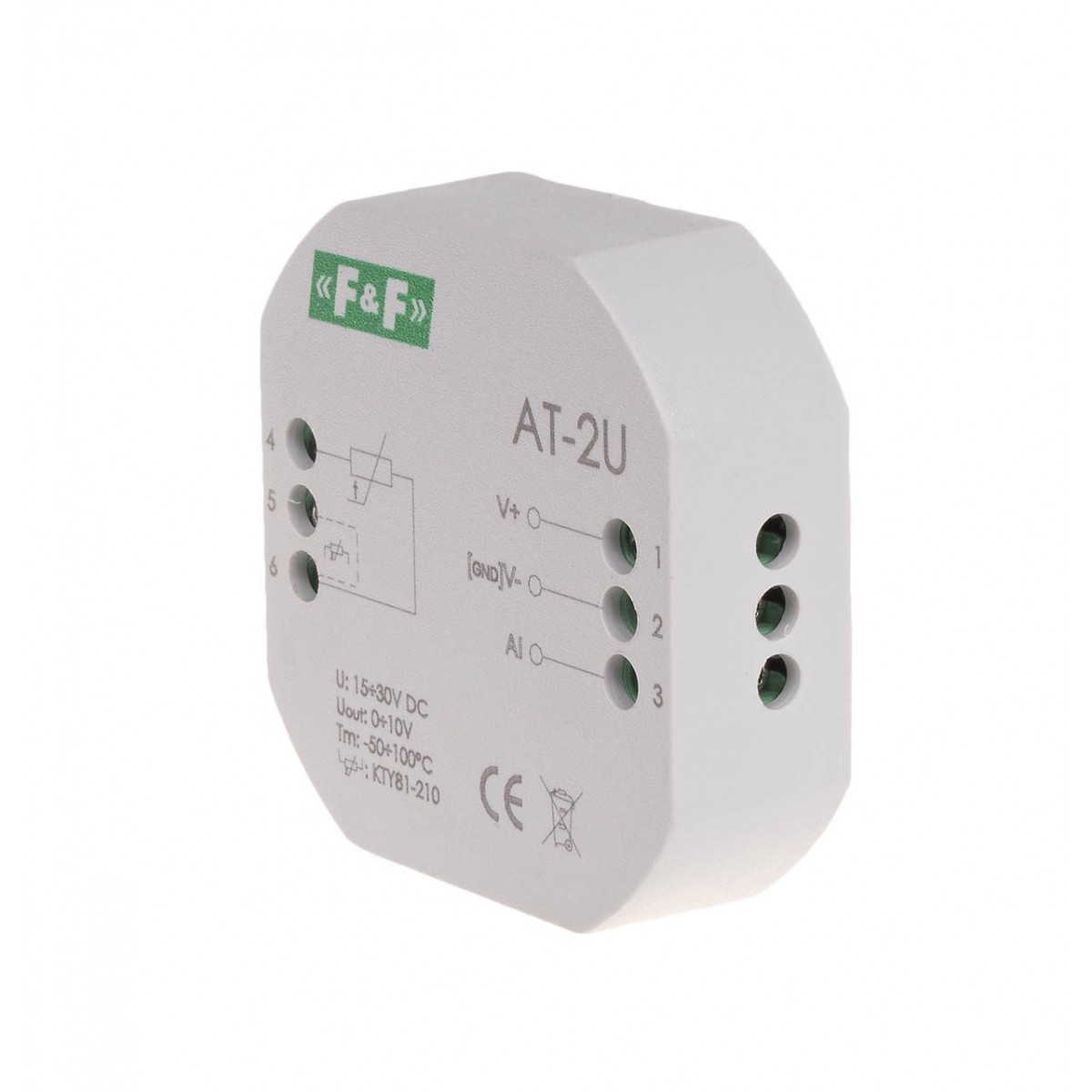 Max-AT-2U analogowy przetwornik temperatury – napięciowy [0-10V], PDT F&F