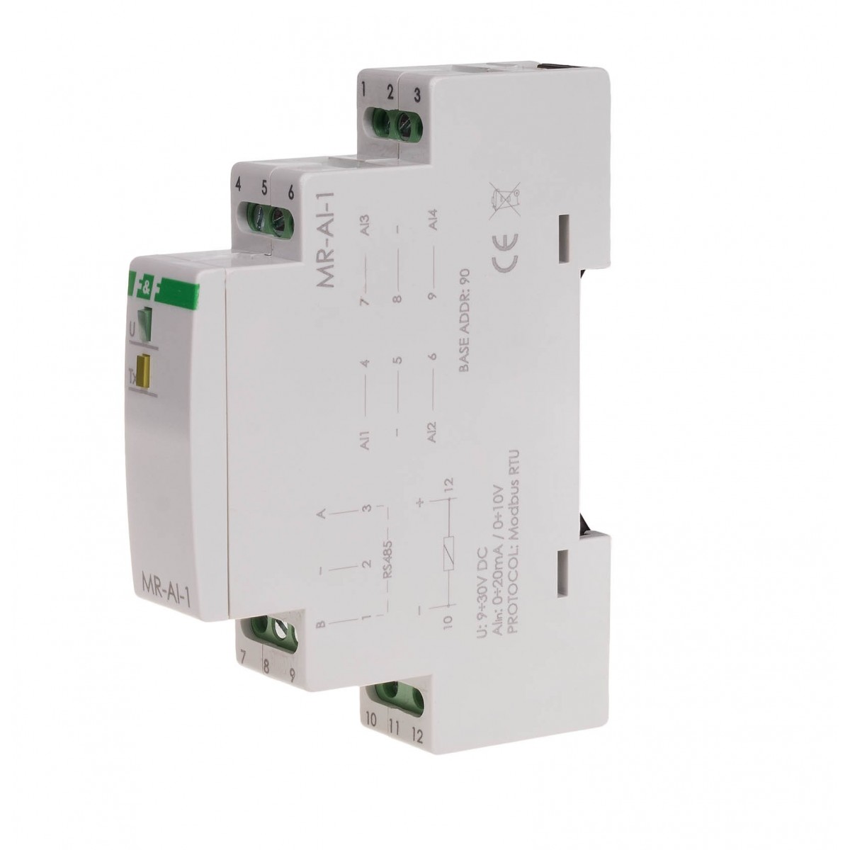 MAX-MR-AI-1 moduł rozszerzeń WEJŚĆ analogowych, z wyjściem MODBUS RTU, 1 moduł F&F