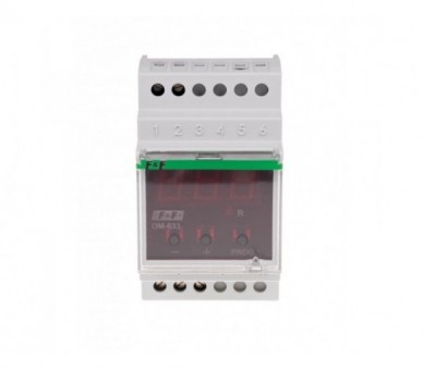 OM-633 ogranicznik z funkcją przekaźnika napięciowego, LCD, pomiar do 10kW, montaż na szynie DIN F&F