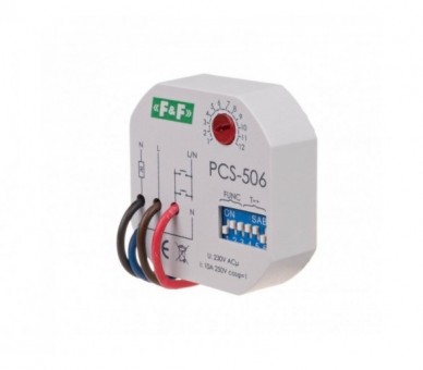 PCS-506 przekaźnik czasowy 8-funkcyjny, styki: 1NO F&F