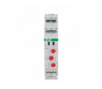 PCS-519DUO Przekaźnik czasowy 10-funkcji, styki 2NO/NC Uniwersalny 24V lub 230V PCS-519 DUO F&F