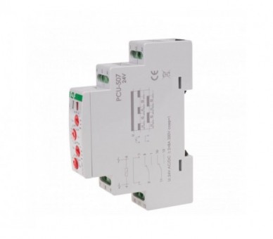 PCU-507-24V Przekaźnik czasowy 2-funkcyjny (nastawa 2 czasów T1 T2, styk: 2xNO/NC, 24V F&F