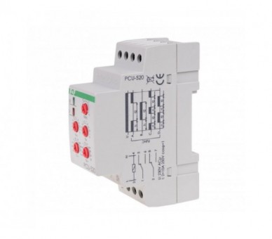 PCU-520 Przekaźnik czasowy 2-funkcyjny (nastawa 2 czasów T1 T2, styk: 2xNO/NC 230V F&F