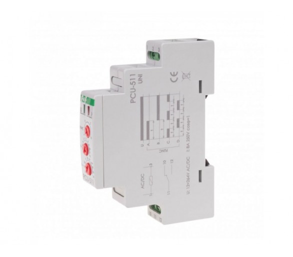 PCU-511UNI przekaźnik czasowy, styk 1NO/NC, 12-264V F&F