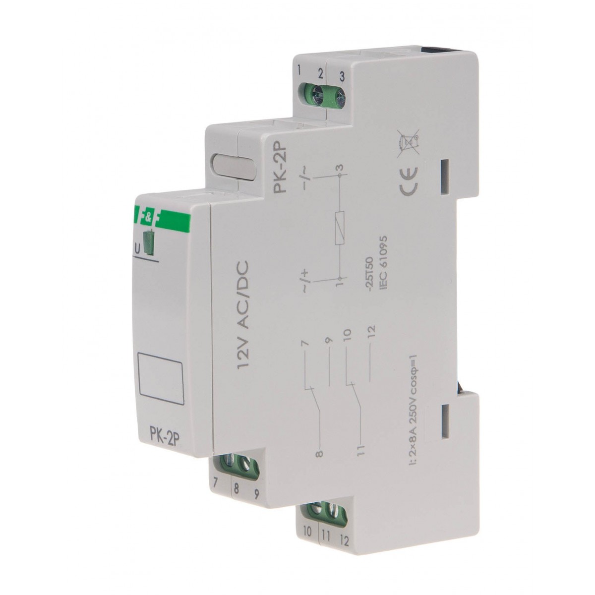 PK-2P-12V przekaźnik elektromagnetyczny PK-2P 12 V F&F