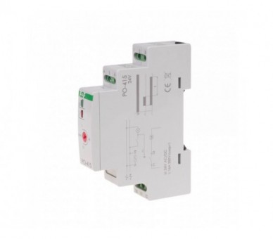 PO-415-24V przekaźnik czasowy z opóźnionym odpadaniem, montaż na szynie DIN, 24V T1-60s. F&F