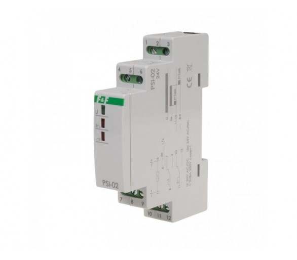 PSI-02-24V przetwornik sygnału ciągły na impuls PSI-02 24V,montaz na szynie DIN F&F