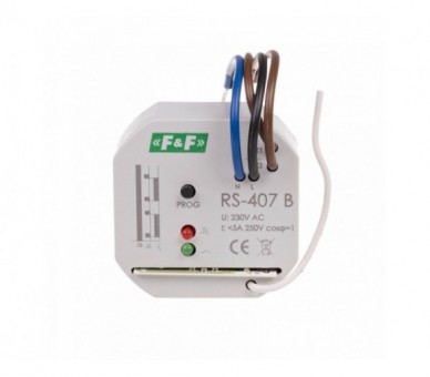 RS-407B odbiornik bistabilny, 230V 5A, , montaż w puszce Ø60 RS-407 B F&F