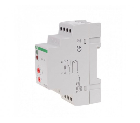 RT-822 regulator temperatury - zakres temperatur 30-60°C montaz na szynie DIN, styk: 1NO/NC 230V AC F&F