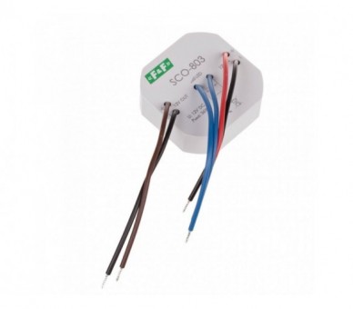 SCO-803 ściemniacz oświetlenia LED, z pamięcią, zasilanie 12V DC, 36W, montaż w puszce Ø60 F&F