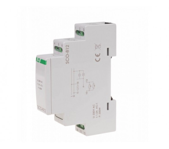 SCO-812 ściemniacz oświetlenia SCO-812 montaż na szynie DIN zasilanie 230V AC 350W F&F