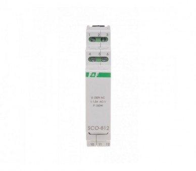 SCO-812 ściemniacz oświetlenia SCO-812 montaż na szynie DIN zasilanie 230V AC 350W F&F