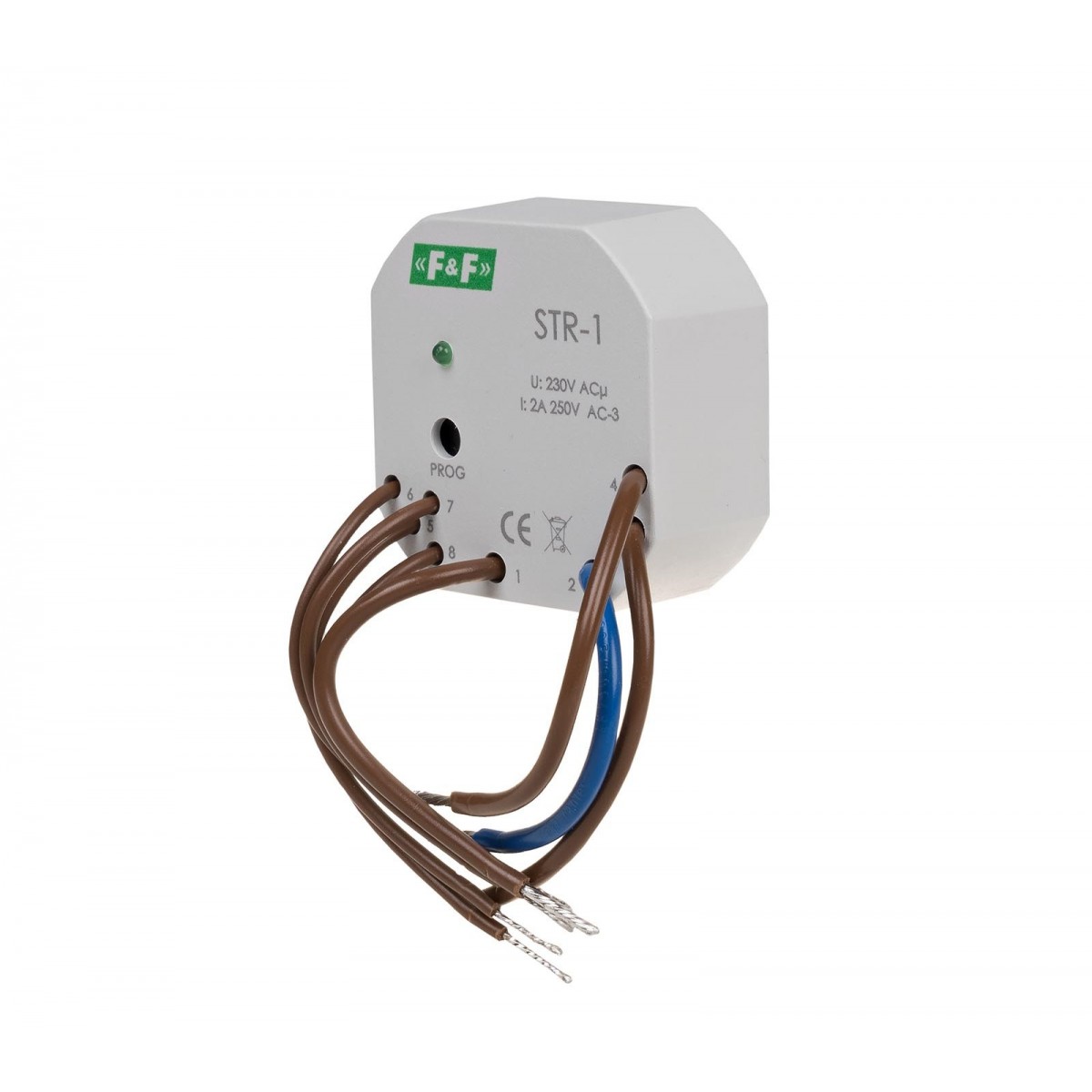 STR-1 sterownik roletowy, dwuprzyciskowy STR-1 napięcie 230V AC F&F