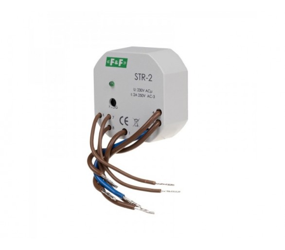 STR-2 sterownik roletowy, jednoprzyciskowy STR-2 napięcie 230V AC F&F