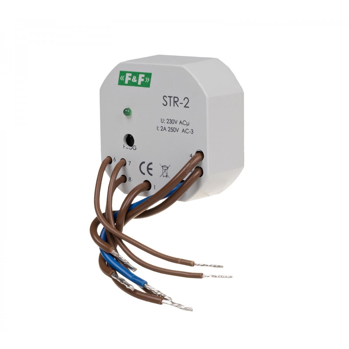 STR-2 sterownik roletowy, jednoprzyciskowy STR-2 napięcie 230V AC F&F