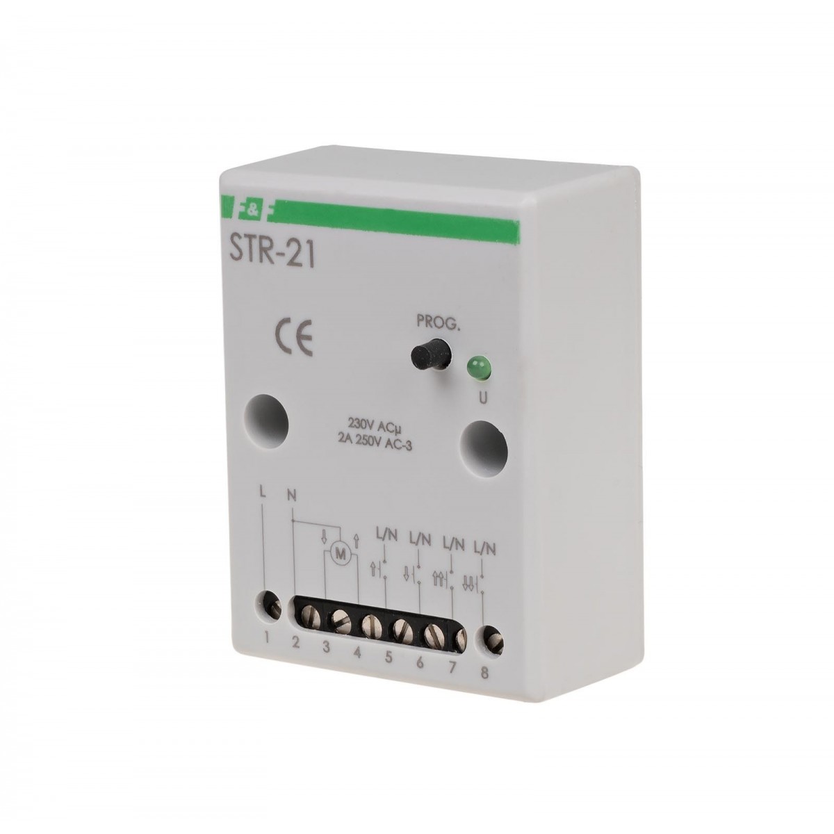 STR-21 sterownik roletowy, dwuprzyciskowy STR-21 napięcie 230V AC F&F