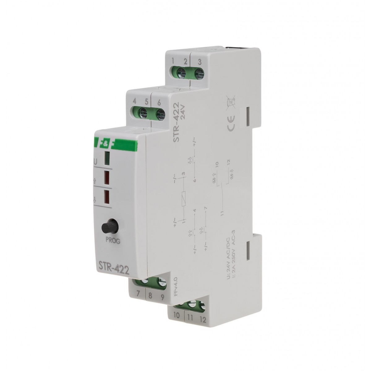 STR-422-24V sterownik roletowy, jednoprzyciskowy STR-422 24V napięcie 24V AC/DC F&F