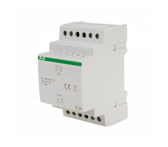 ZI-24 zasilacz impulsowy ZI-24 24V DC 1,25 A F&F