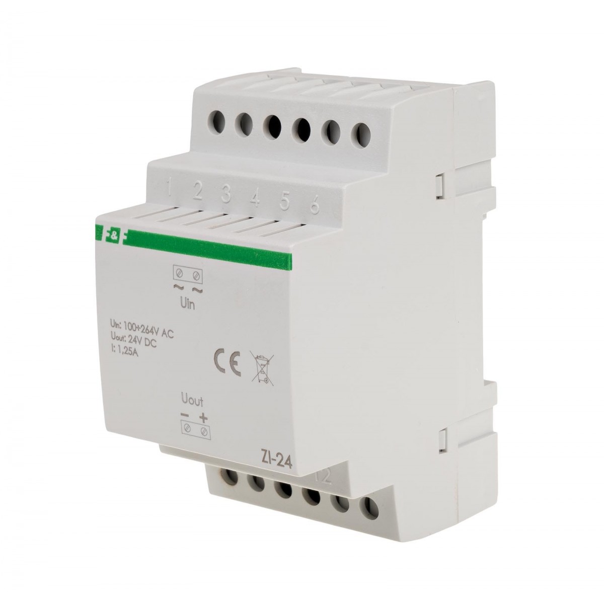 ZI-24 zasilacz impulsowy ZI-24 24V DC 1,25 A F&F