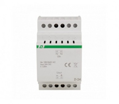 ZI-24 zasilacz impulsowy ZI-24 24V DC 1,25 A F&F