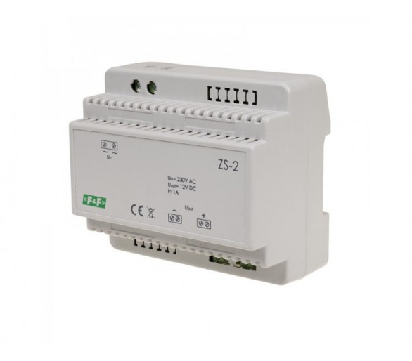 ZS-2 zasilacz stabilizowany 12V DC 1A ZS-2 F&F