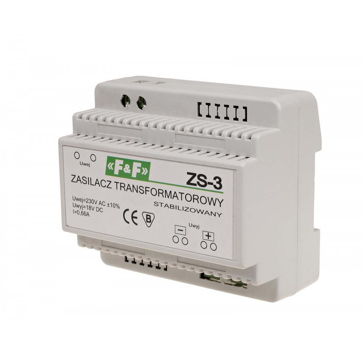 ZS-3 zasilacz stabilizowany 18V DC 0,66A ZS-3 F&F