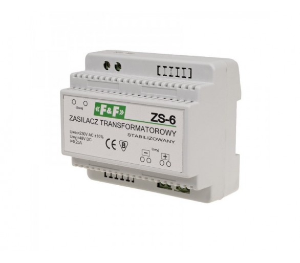 ZS-6 zasilacz stabilizowany 48V DC 0,25A ZS-6 F&F