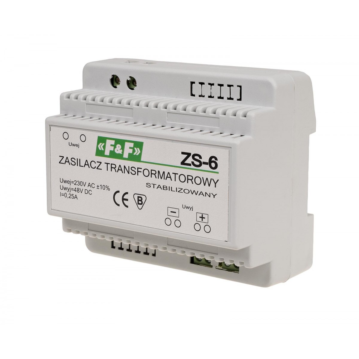 ZS-6 zasilacz stabilizowany 48V DC 0,25A ZS-6 F&F