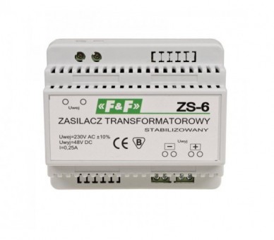 ZS-6 zasilacz stabilizowany 48V DC 0,25A ZS-6 F&F