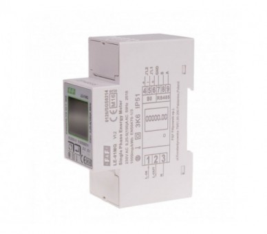 LE-01MQ Jednofazowy licznik zużycia energii czynnej i biernej, Modbus RTU, 100(5)A, MID F&F