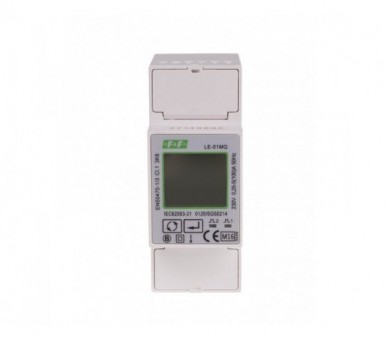 LE-01MQ Jednofazowy licznik zużycia energii czynnej i biernej, Modbus RTU, 100(5)A, MID F&F