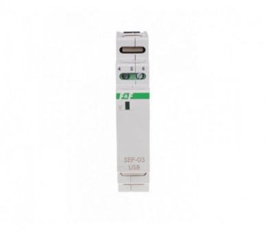 SEP-03USB separator / wzmacniacz linii USB, 1 moduł zasilanie 5V DC montaż na szynie DIN F&F