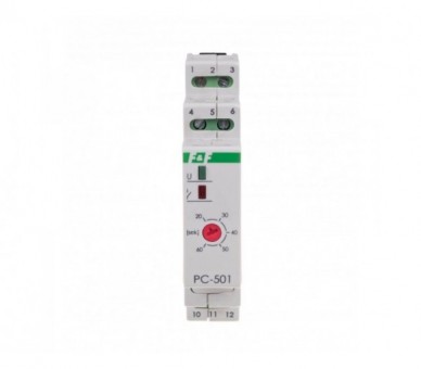 PC-501 Przekaźnik czasowy 230V AC, 16A, styki: 1NO/NC, F&F