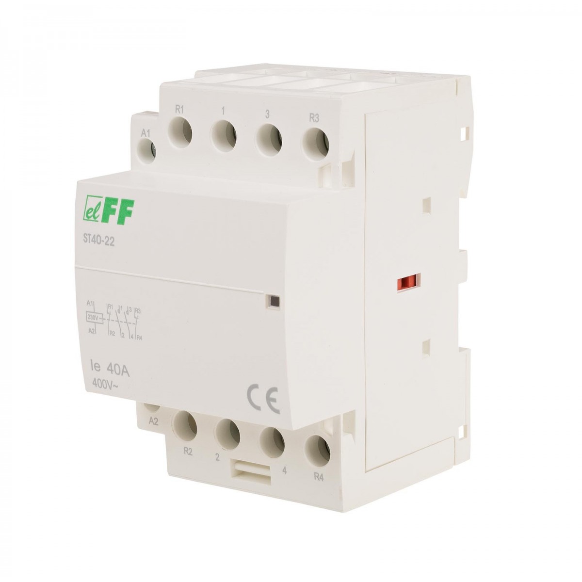 ST40-22 Stycznik modułowy, montaż na szynie, styki 2NC+2NO, 40A F&F