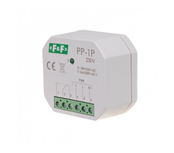 PP-1P-230V Przekaźnik elektromagnetyczny, 1P 16A, montaż podtynkowy,U230V F&F
