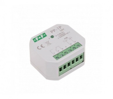 PP-1P-24V Przekaźnik elektromagnetyczny, 1P 16A, montaż podtynkowy,U7-30VAC / 9-40VDC F&F