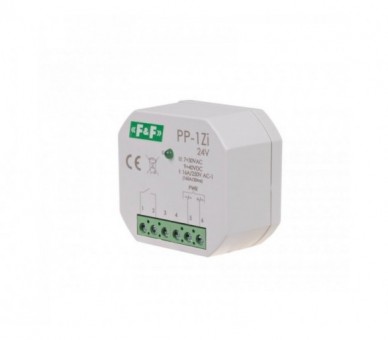 PP-1Zi-24V Przekaźnik elektromagnetyczny, 1Z 16A, montaż podtynkowy,U7-30VAC/9-40VDC,1Z 16A (160A/20ms) F&F