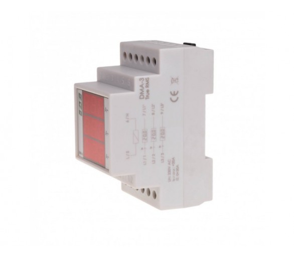 DMA-3RMS-600-5A cyfrowy wskaźnik wartości natężenia prądu, trójfazowy DMA-3 true RMS, pomiar półpośredni 600/5A F&F