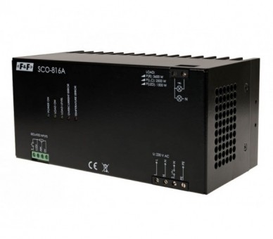 SCO-816A Ściemniacz do odbiorników dużej mocy 3500W, zasilanie 230V z wejściem analogowym 1-10V F&F
