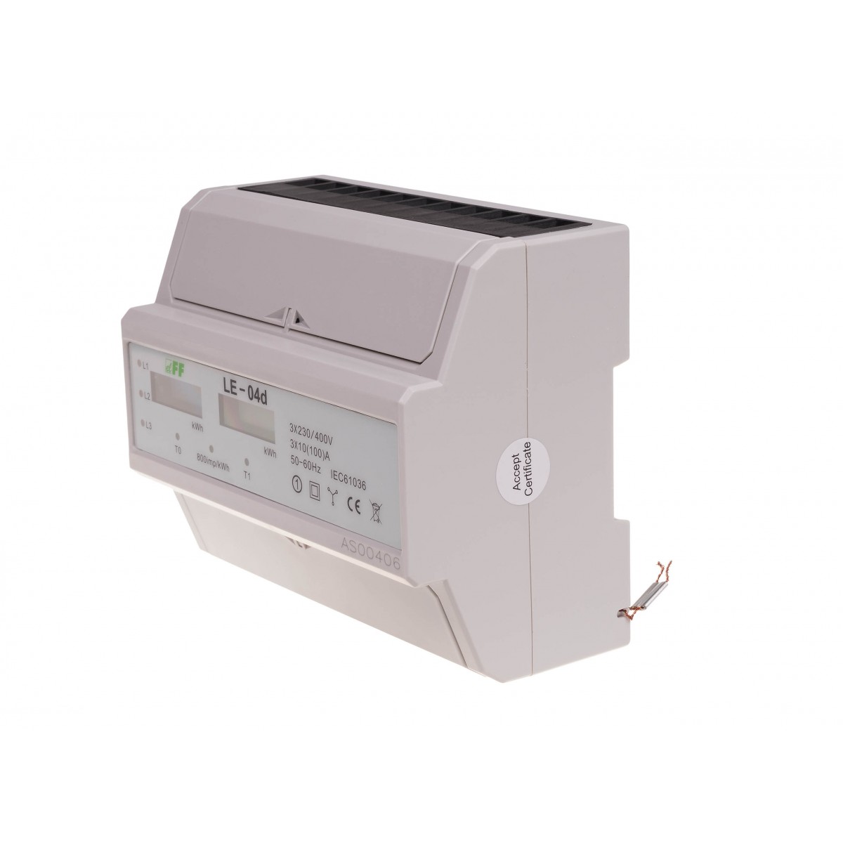 LE-04D Licznik energii elektr. dwutaryfowy LCD F&F
